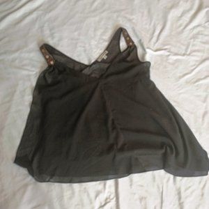 Double Zero Black Sheer Tank Top